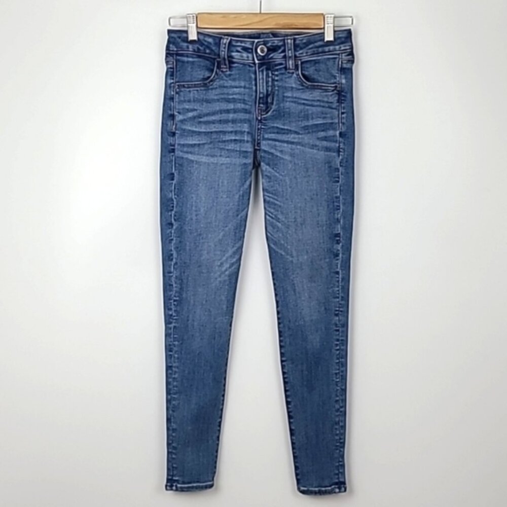 American Eagle NE(X)T Level Stretch Jegging Blue Jeans Size US 0 Short